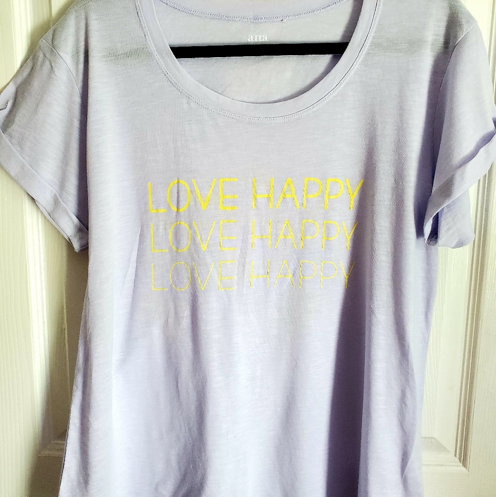 Woman's Cotton T Shirt "Love Happy"